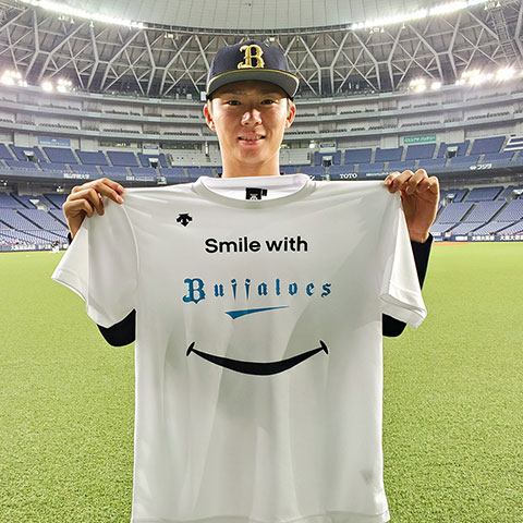 6月13日(土)オンライン発売】「野球で笑顔にTシャツ」デザイン