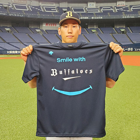 6月13日(土)オンライン発売】「野球で笑顔にTシャツ」デザイン