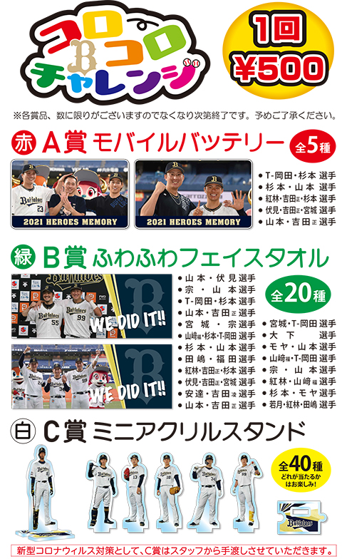 オリックス　コロコロチャレンジ　コロチャレ　A賞　アクリルスタンド　渡部　遼人 渡部遼人 コロチャレ A賞 BIGアクリルスタンド オリックス