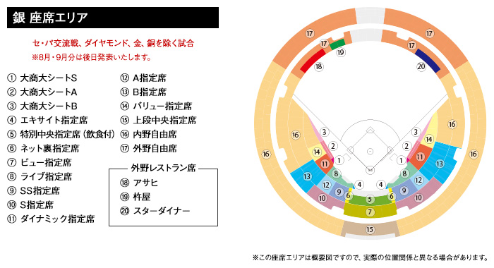 京セラ公式戦球場図・銀