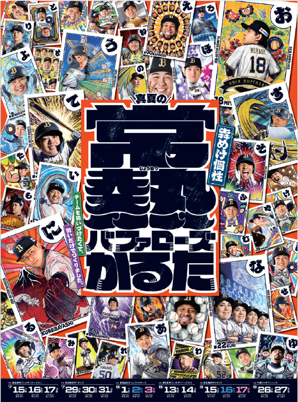 オリックス・バファローズ　 イメージポスター7枚セット 7月9日（火）発売】夏ポスター「ふるさと☆オールスター」グッズ