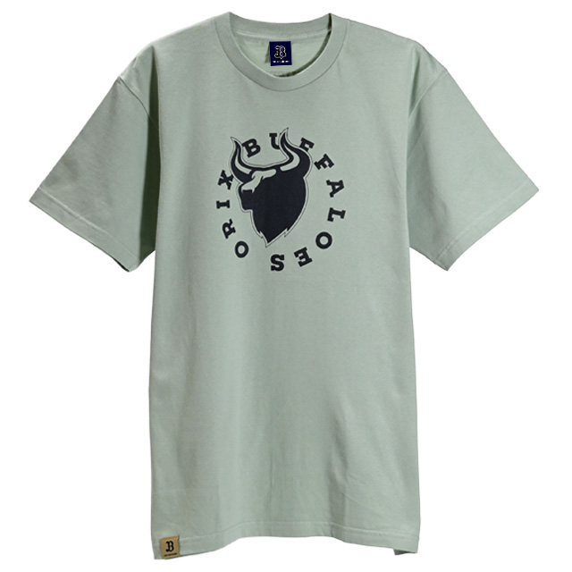 BuffaloesバファローフェイスデザインTシャツ 神戸限定カラー（ライトセージ）