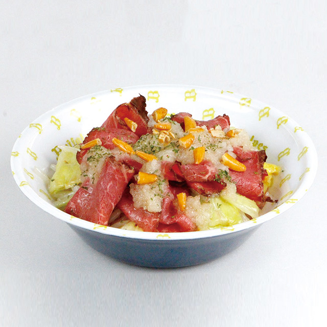 山本投手のロービーおろしガーリック丼