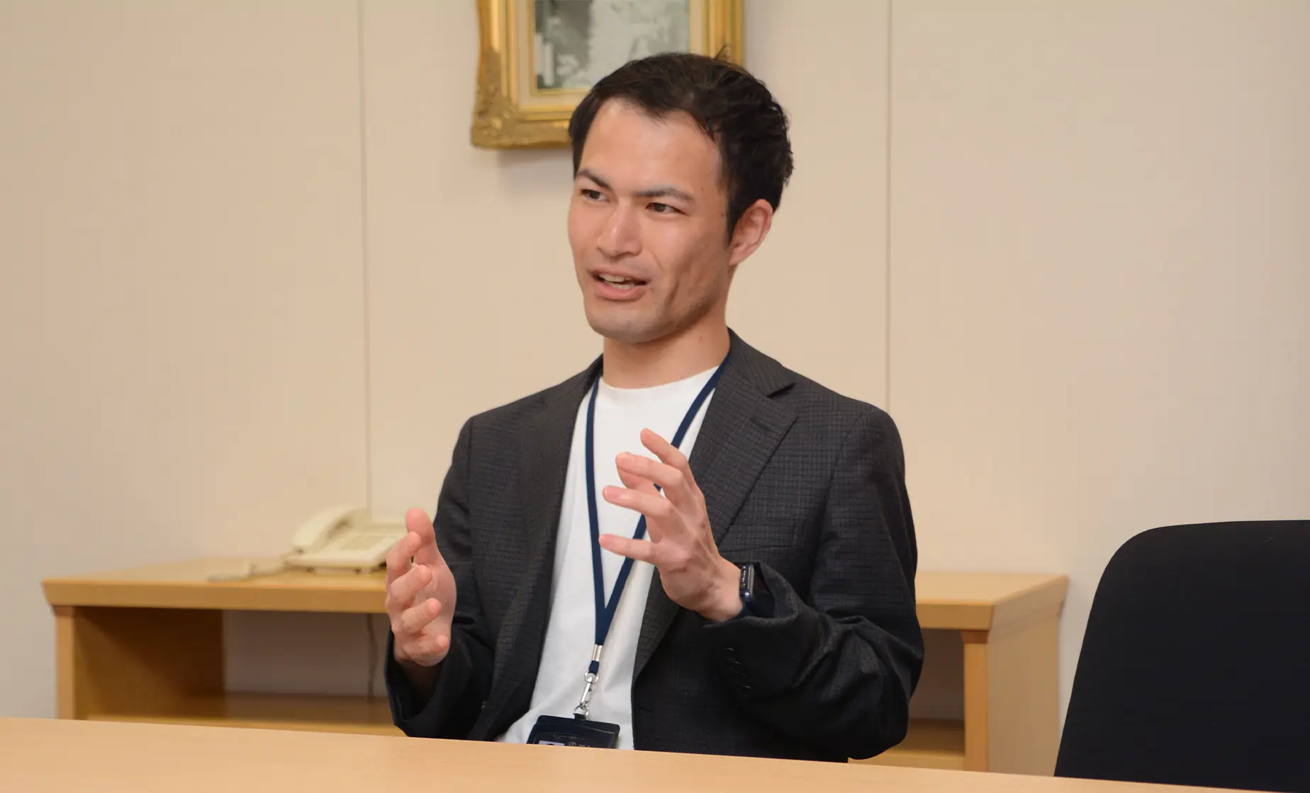 インタビューの様子